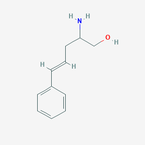 molecular formula C11H15NO B13600901 2-Amino-5-phenylpent-4-en-1-ol 