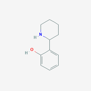 molecular formula C11H15NO B13600904 2-(Piperidin-2-yl)phenol 