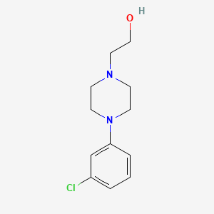 molecular formula C12H17ClN2O B1360092 1-哌嗪乙醇，4-(3-氯苯基)- CAS No. 51941-10-7