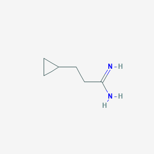 molecular formula C6H12N2 B13601023 3-Cyclopropylpropanimidamide 