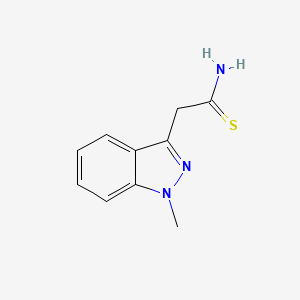 molecular formula C10H11N3S B13601034 2-(1-Methyl-1h-indazol-3-yl)ethanethioamide 