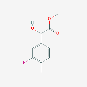 molecular formula C10H11FO3 B13601066 Methyl 2-(3-fluoro-4-methylphenyl)-2-hydroxyacetate 