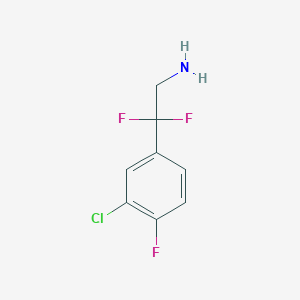 2-(3-Chloro-4-fluorophenyl)-2,2-difluoroethan-1-amine