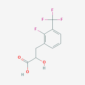 molecular formula C10H8F4O3 B13601108 3-[2-Fluoro-3-(trifluoromethyl)phenyl]-2-hydroxypropanoic acid 