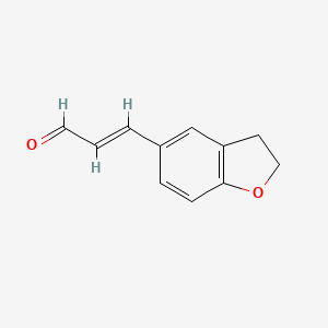 molecular formula C11H10O2 B13601114 3-(2,3-Dihydrobenzofuran-5-yl)acrylaldehyde 