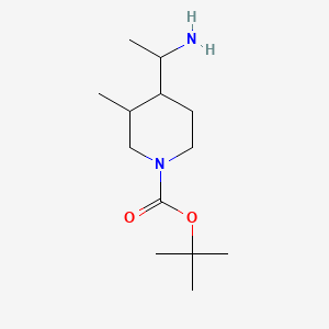 Tert-butyl 4-(1-aminoethyl)-3-methylpiperidine-1-carboxylate