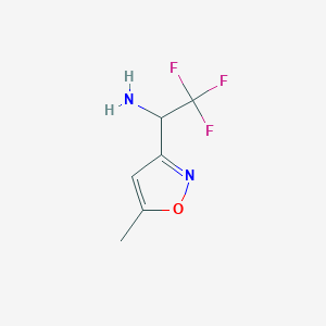 2,2,2-Trifluoro-1-(5-methylisoxazol-3-yl)ethan-1-amine