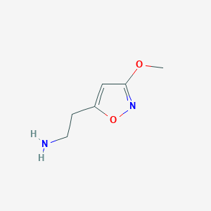 molecular formula C6H10N2O2 B13601153 2-(3-Methoxyisoxazol-5-YL)ethan-1-amine 