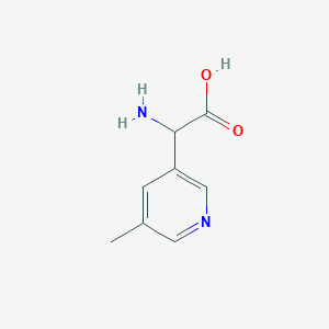 molecular formula C8H10N2O2 B13601174 2-Amino-2-(5-methylpyridin-3-yl)acetic acid 