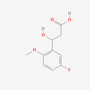 molecular formula C10H11FO4 B13601178 3-(5-Fluoro-2-methoxyphenyl)-3-hydroxypropanoic acid 