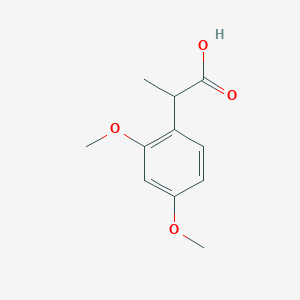 molecular formula C11H14O4 B13601203 2-(2,4-Dimethoxyphenyl)propanoic acid 