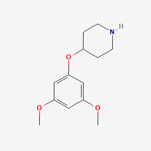 molecular formula C13H19NO3 B13601242 4-(3,5-Dimethoxyphenoxy)piperidine 