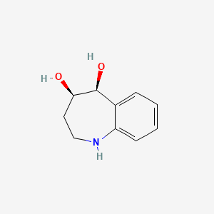 molecular formula C10H13NO2 B13601280 (4R,5S)-2,3,4,5-Tetrahydro-1H-benzo[b]azepine-4,5-diol 