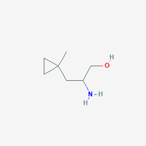 molecular formula C7H15NO B13601302 2-Amino-3-(1-methylcyclopropyl)propan-1-ol 