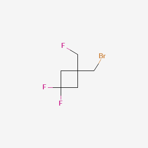 molecular formula C6H8BrF3 B13601310 1-(Bromomethyl)-3,3-difluoro-1-(fluoromethyl)cyclobutane 