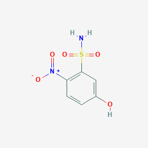 molecular formula C6H6N2O5S B13601328 5-Hydroxy-2-nitrobenzenesulfonamide 