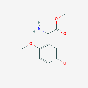 molecular formula C11H15NO4 B13601334 Methyl 2-amino-2-(2,5-dimethoxyphenyl)acetate 