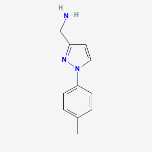 molecular formula C11H13N3 B13601357 (1-(P-tolyl)-1h-pyrazol-3-yl)methanamine 