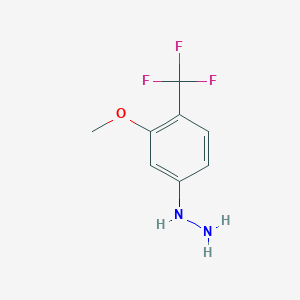 molecular formula C8H9F3N2O B13601395 [3-Methoxy-4-(trifluoromethyl)phenyl]hydrazine 