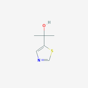 molecular formula C6H9NOS B13601403 2-(1,3-Thiazol-5-yl)propan-2-ol 