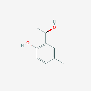 molecular formula C9H12O2 B13601410 (r)-2-(1-Hydroxyethyl)-4-methylphenol 