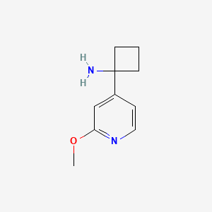 molecular formula C10H14N2O B13601422 1-(2-Methoxypyridin-4-yl)cyclobutan-1-amine 