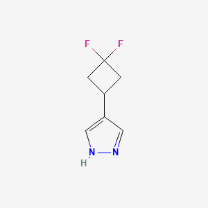 molecular formula C7H8F2N2 B13601440 4-(3,3-difluorocyclobutyl)-1H-pyrazole 