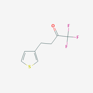 molecular formula C8H7F3OS B13601453 1,1,1-Trifluoro-4-(thiophen-3-yl)butan-2-one 