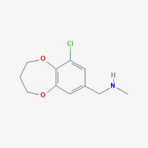 1-(9-Chloro-3,4-dihydro-2h-benzo[b][1,4]dioxepin-7-yl)-N-methylmethanamine