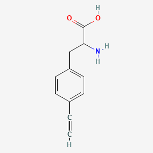 molecular formula C11H11NO2 B13601507 2-amino-3-(4-ethynylphenyl)propanoic Acid 