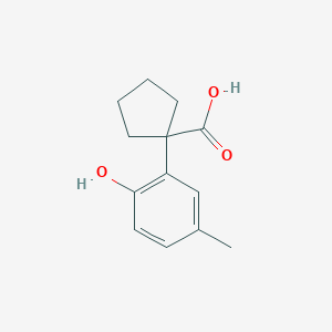 1-(2-Hydroxy-5-methylphenyl)cyclopentane-1-carboxylic acid