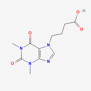 molecular formula C11H14N4O4 B1360155 1,2,3,6-Tetrahydro-1,3-dimethyl-2,6-dioxo-7H-purine-7-butyric acid CAS No. 52083-48-4