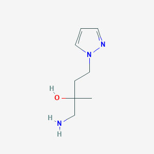 1-Amino-2-methyl-4-(1h-pyrazol-1-yl)butan-2-ol