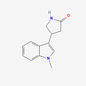 molecular formula C13H14N2O B13601592 4-(1-methyl-1H-indol-3-yl)pyrrolidin-2-one CAS No. 88221-20-9