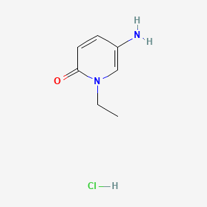 molecular formula C7H11ClN2O B13601606 5-Amino-1-ethyl-1,2-dihydropyridin-2-onehydrochloride 