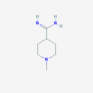 molecular formula C7H15N3 B13601615 1-Methylpiperidine-4-carboximidamide 