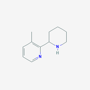 molecular formula C11H16N2 B13601647 3-Methyl-2-(piperidin-2-yl)pyridine 