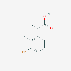 molecular formula C10H11BrO2 B13601655 2-(3-Bromo-2-methylphenyl)propanoicacid 