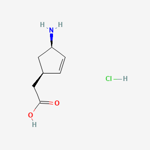 2-[(1R,4R)-4-aminocyclopent-2-en-1-yl]aceticacidhydrochloride