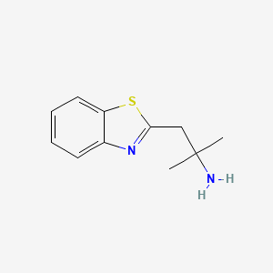 molecular formula C11H14N2S B13601681 1-(1,3-Benzothiazol-2-yl)-2-methylpropan-2-amine CAS No. 39650-68-5