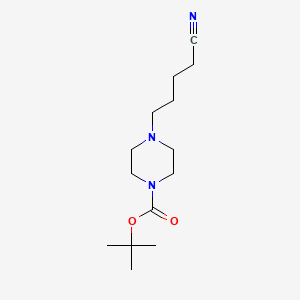 molecular formula C14H25N3O2 B13601689 Tert-butyl 4-(4-cyanobutyl)piperazine-1-carboxylate 