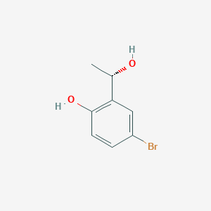 molecular formula C8H9BrO2 B13601707 (s)-4-Bromo-2-(1-hydroxyethyl)phenol 