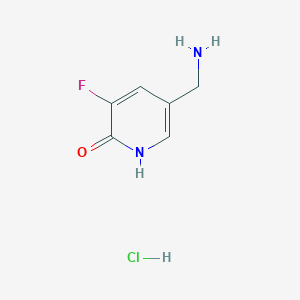 molecular formula C6H8ClFN2O B13601719 5-(Aminomethyl)-3-fluoropyridin-2-olhydrochloride 