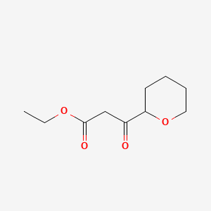 molecular formula C10H16O4 B13601746 Ethyl3-(oxan-2-yl)-3-oxopropanoate 