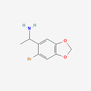 1-(6-Bromo-1,3-dioxaindan-5-yl)ethan-1-amine