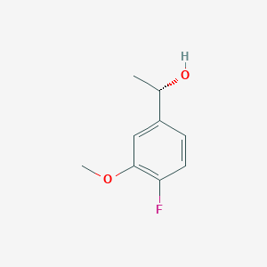 molecular formula C9H11FO2 B13601796 (S)-1-(4-Fluoro-3-methoxyphenyl)ethan-1-ol 