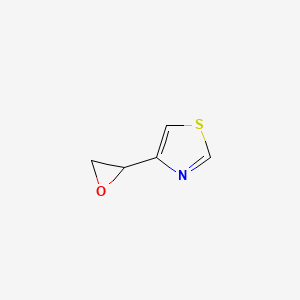 molecular formula C5H5NOS B13601834 4-(Oxiran-2-yl)thiazole 