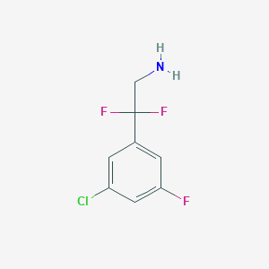 2-(3-Chloro-5-fluorophenyl)-2,2-difluoroethan-1-amine