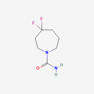 molecular formula C7H12F2N2O B13601851 4,4-Difluoroazepane-1-carboxamide 