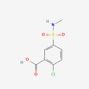 molecular formula C8H8ClNO4S B1360186 苯甲酸，2-氯-5-[(甲基氨基)磺酰基]- CAS No. 68901-09-7